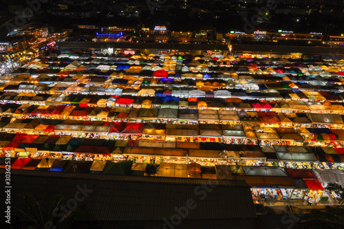 BANGKOK/THAILAND - 18th Nov, 2019 : Ratchada Train Night Market, Bangkok, Thailand.