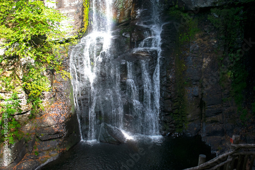 Bushkill Falls, a small waterfall in Bushkill, Pannsylvania, near the Delaware River -01