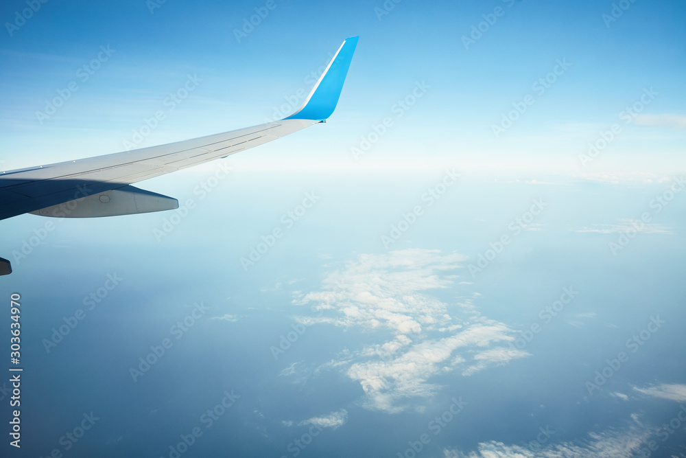 Aircraft wing in the sky Aircraft wing in the sky