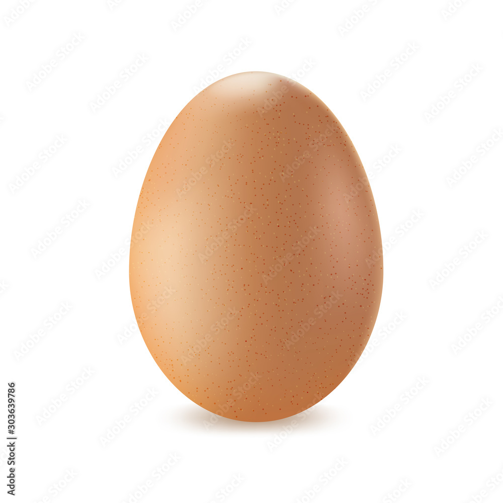 Brown egg on a white background, protein product, chicken egg. Brown egg on a white background, protein product, chicken egg.
