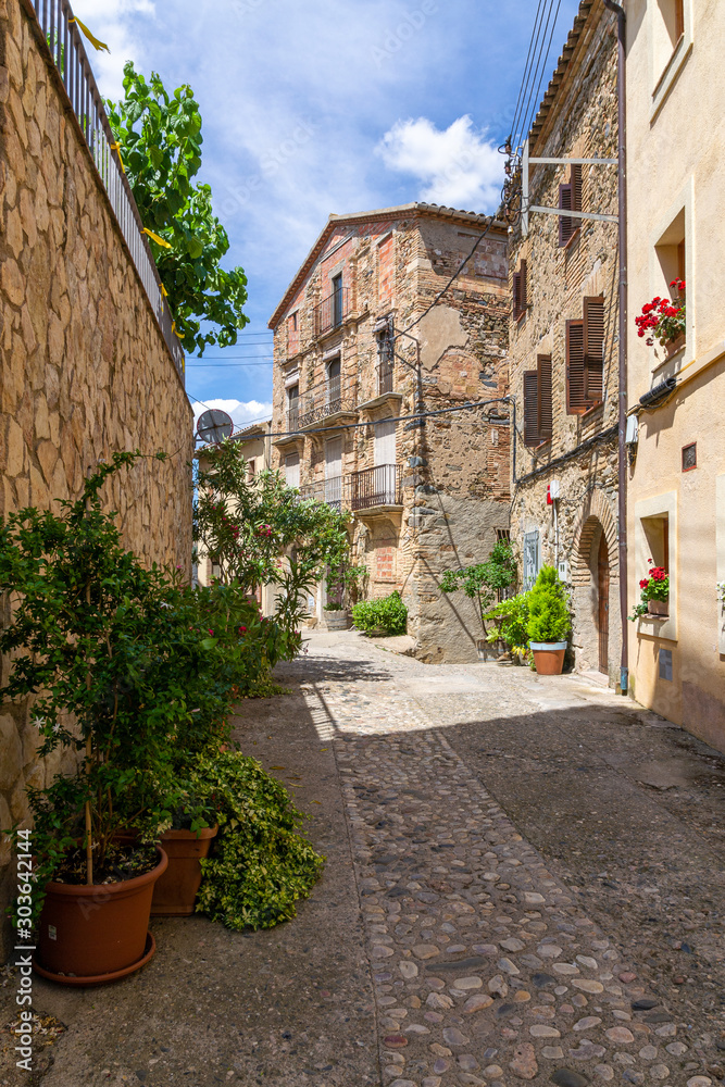 The street of Gratallops - the old catalonian town - the center of vinemaking of Priorat