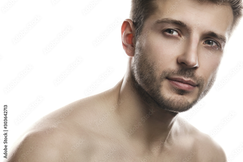 Young handsome man on white background Young handsome man on white background