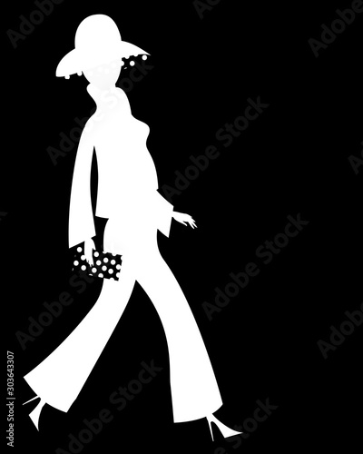 Silhouette danzante bianca