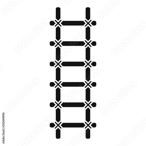 Handmade ladder icon. Simple illustration of handmade ladder vector icon for web design isolated on white background