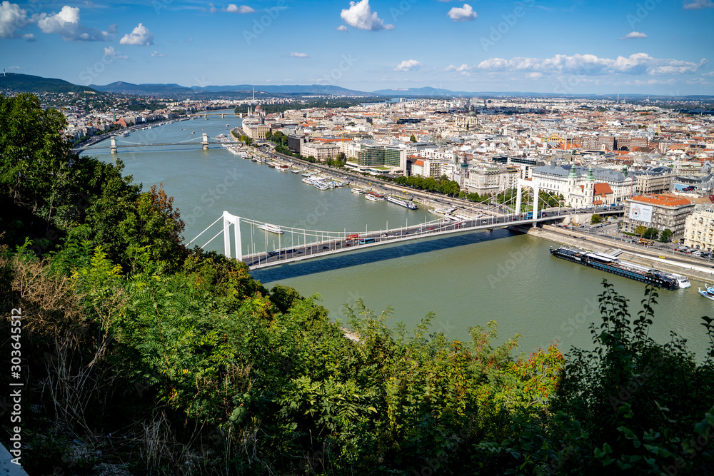 Budapest panorama, view of the Danube river