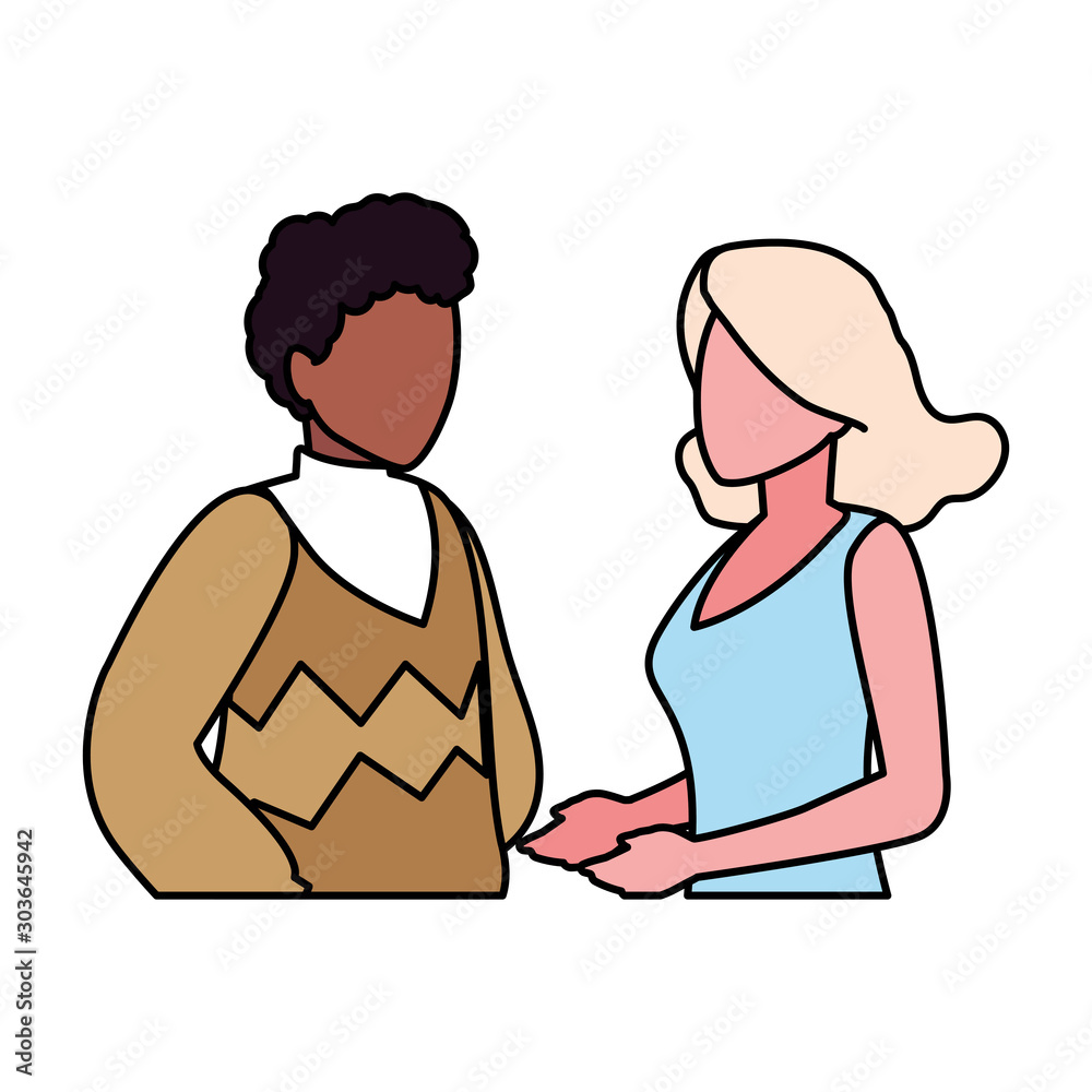 couple of people on white background couple of people on white background
