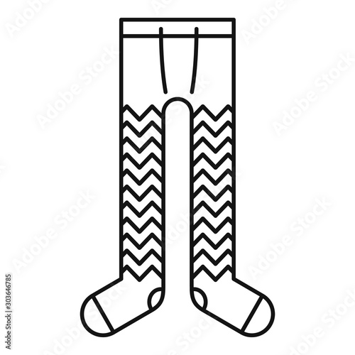 Girl tights icon. Outline girl tights vector icon for web design isolated on white background