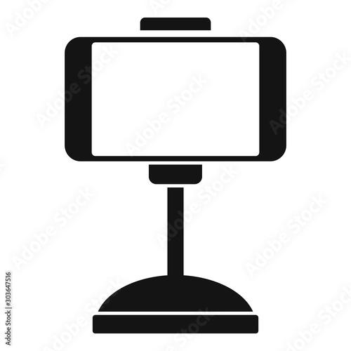 Smartphone car holder icon. Simple illustration of smartphone car holder vector icon for web design isolated on white background
