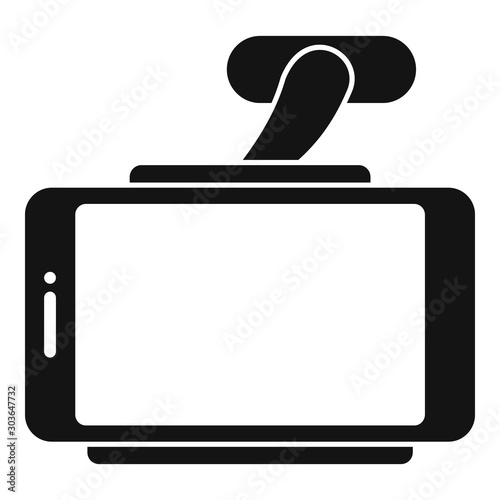 Car phone data charger holder icon. Simple illustration of car phone data charger holder vector icon for web design isolated on white background