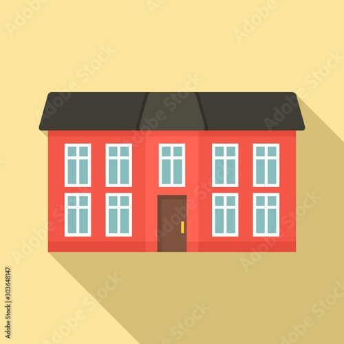 City cottage icon. Flat illustration of city cottage vector icon for web design © anatolir