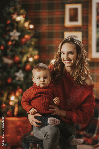 Young Mum celebrates Christmas with her daughter