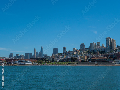View to San Francisco Bay Area with Fog and blue sky © Wolfgang Hauke