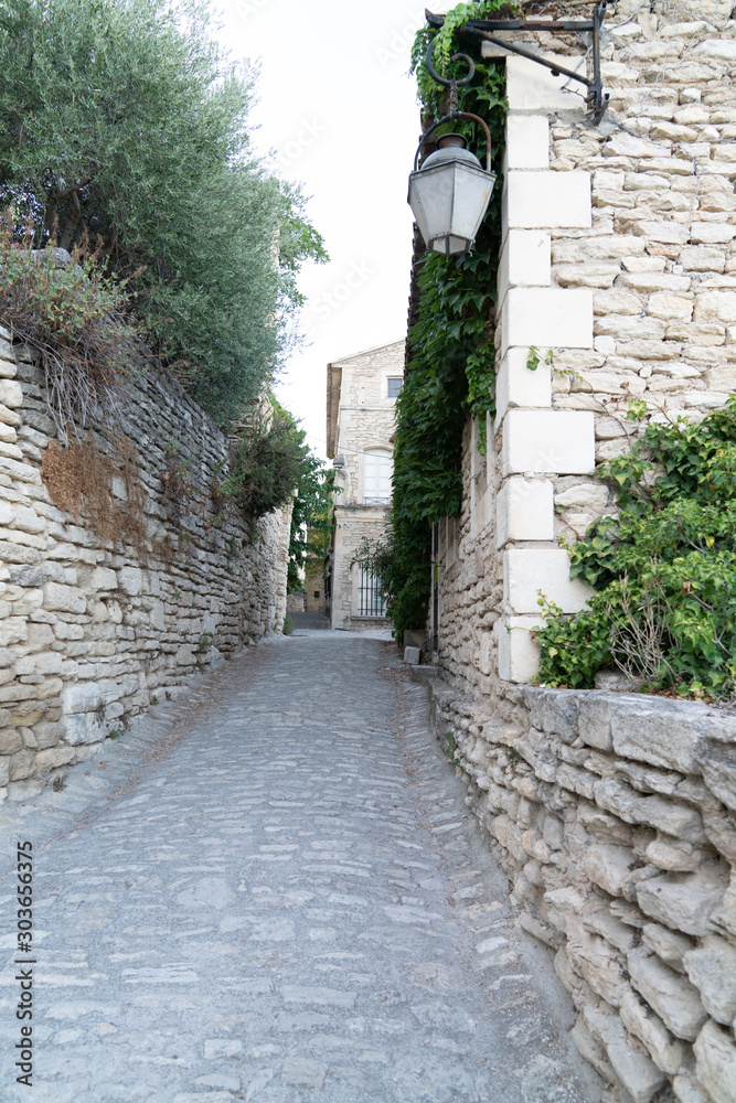 gordes old ancient village alley in south Provence France