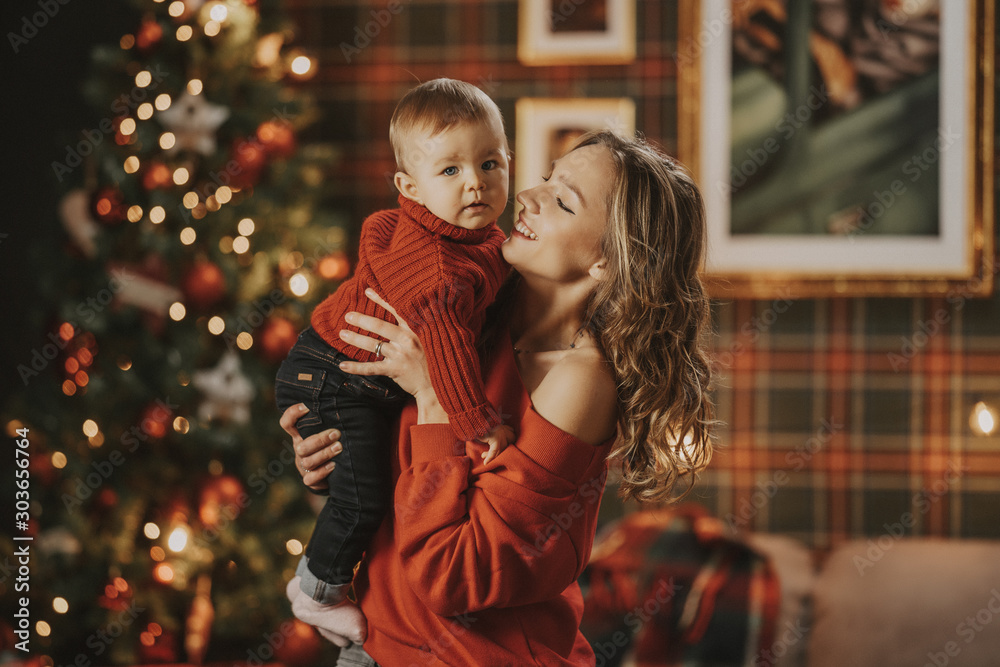 Young Mum celebrates Christmas with her daughter Young Mum celebrates Christmas with her daughter