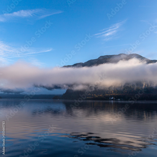 fog in the mountains near the lake © Liubov Kartashova