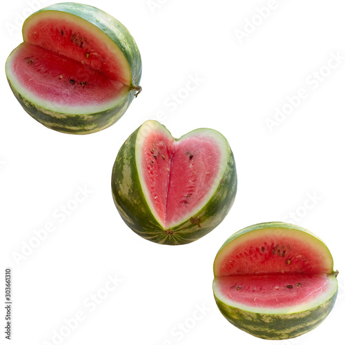 Water-melon on a white background. photo