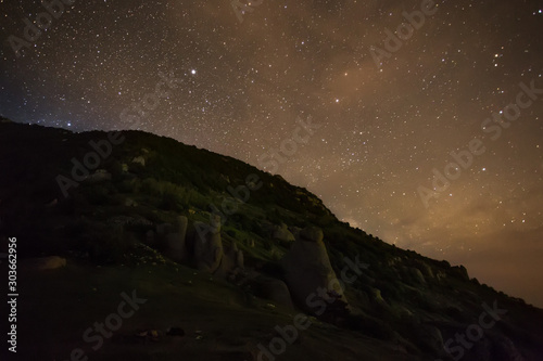 starry sky in the mountains, the Crimea mountains