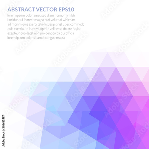 Abstract background with a triangular texture. Delicate and bright colors.