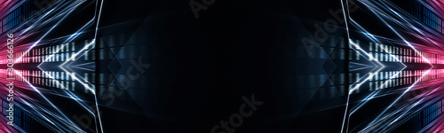 Neon light. Background of e...