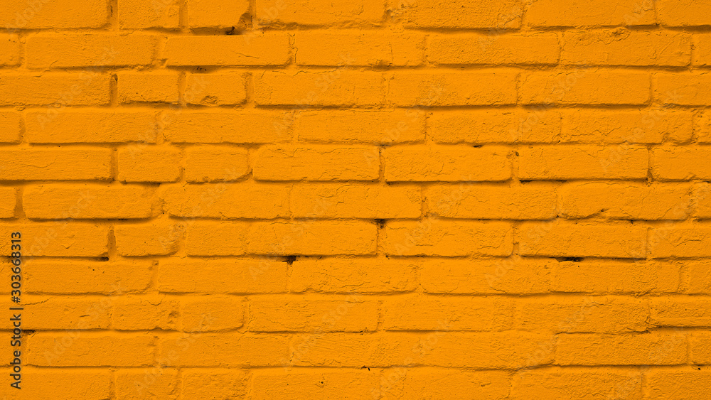 Obraz premium Yellow brick wall texture background.