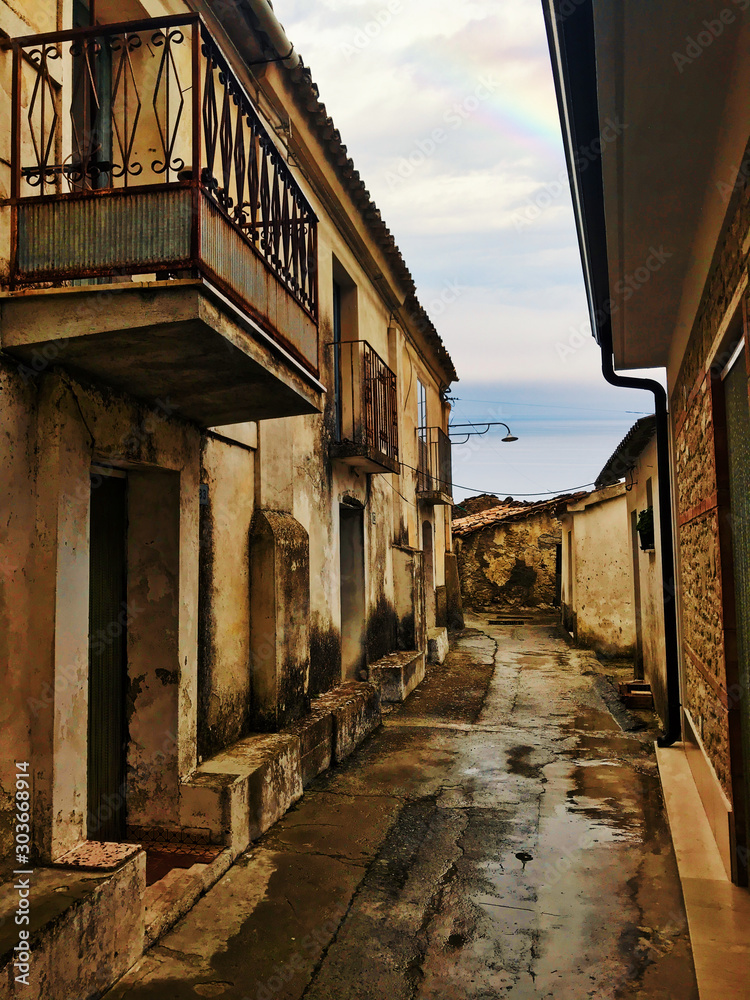 Small semi abandoned village in Calabria.