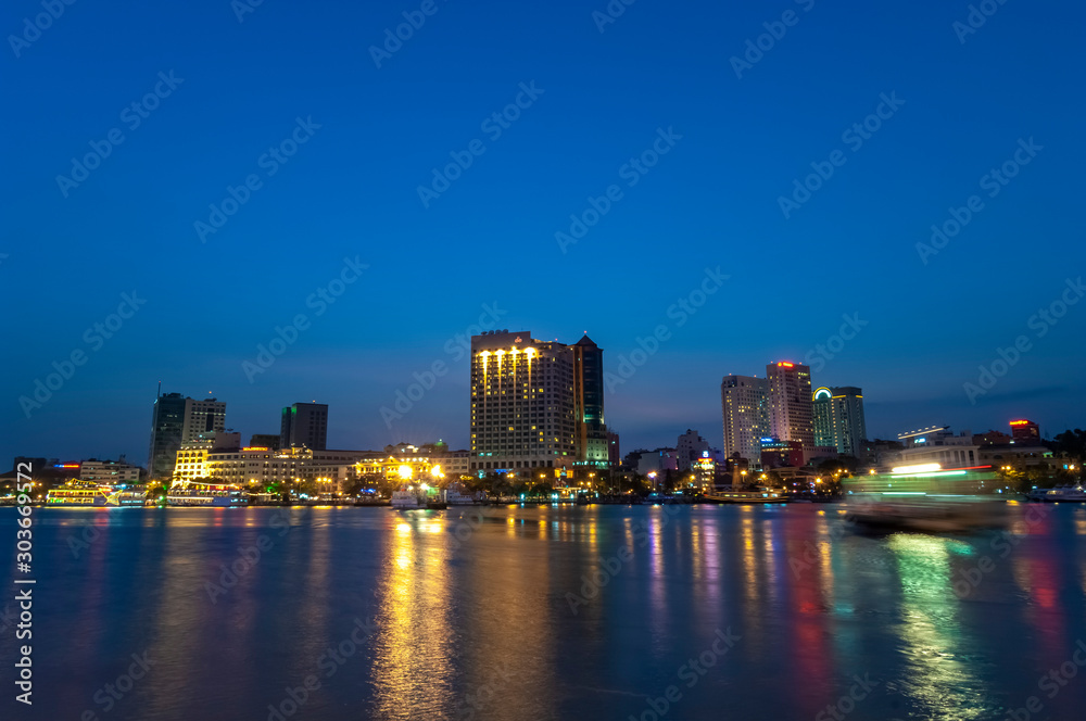 Saigon River Cityscape