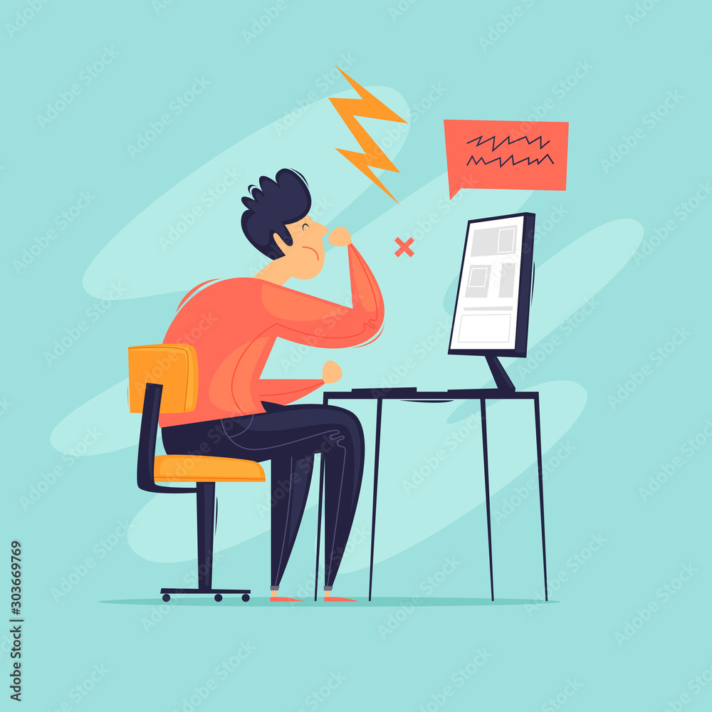 Internet bullying. Flat design vector illustration. Internet bullying. Flat design vector illustration.
