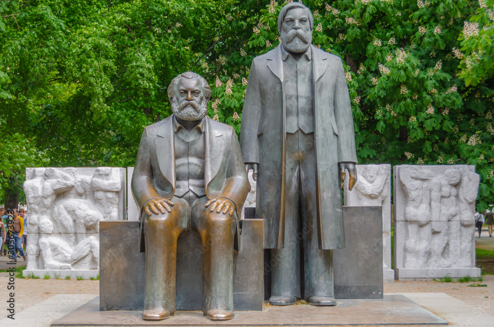 Berlin, Germany - 16 05 2012: Marx-Engels-Forum.