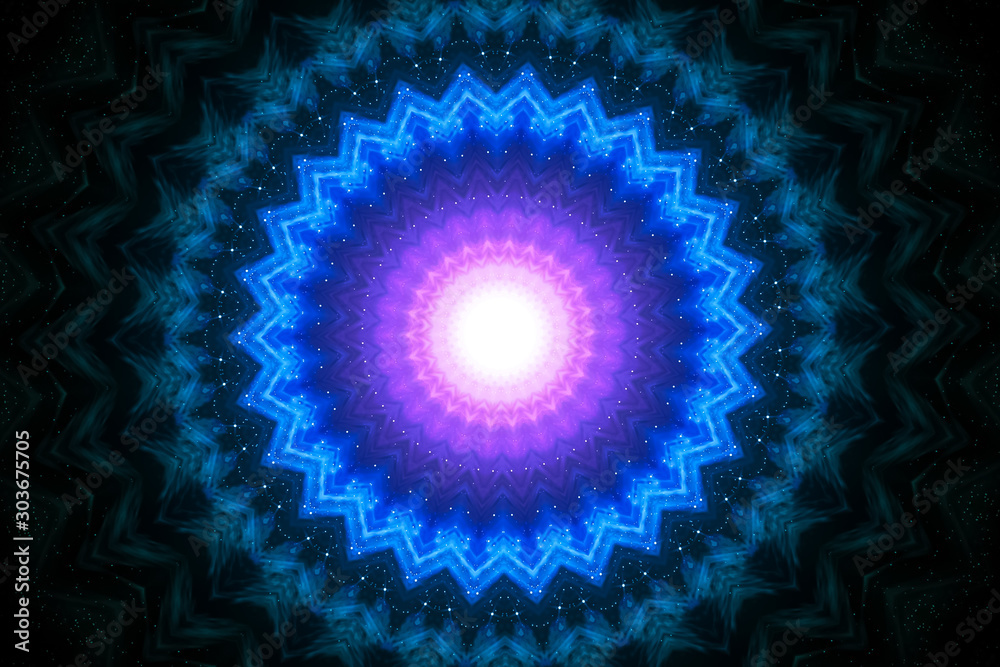 Disco kaleidoscopes background with glowing neon colorful lines and geometric shapes. 3d rendering backdrop Disco kaleidoscopes background with glowing neon colorful lines and geometric shapes. 3d rendering backdrop