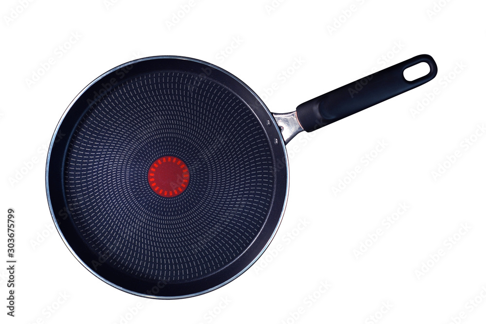 Fotografie Teflon pan with non-stick coating isolated on white