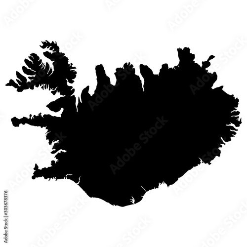 Iceland map Vector illustration Eps 10