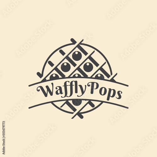 Waffle Logo Inspiration vector icon illustration custom logo design custom logo design vector