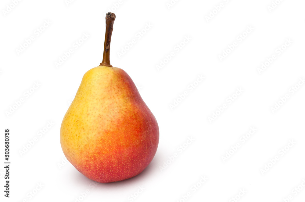 pear whole, red-yellow. isolated on white background. pear whole, red-yellow. isolated on white background.