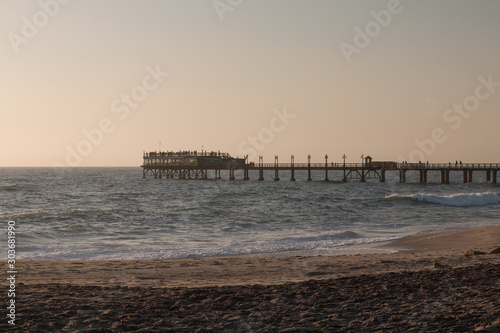 Sunset at the Jetty in Swakopmund  Namibia  Africa