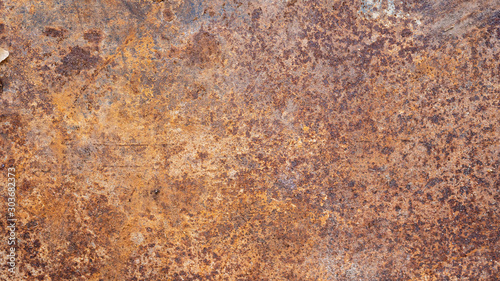 Orange Old Rusty Metal Texture, Background. Grunge Rusted Metal Texture, Rust and Oxidized Metal Background. Old Metal Iron Panel