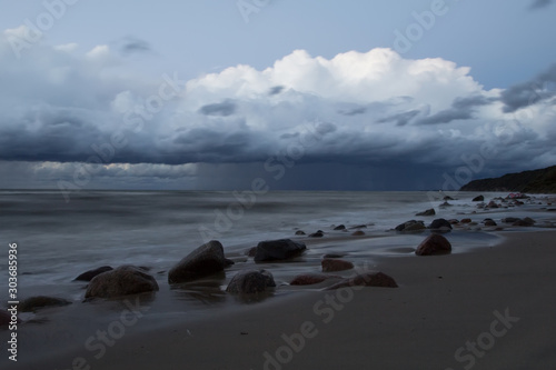 Storm clouds over the sea