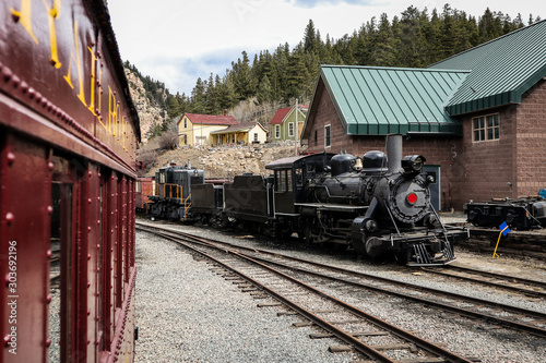 Fotografi Steam locomotive of georgetown loop railroad