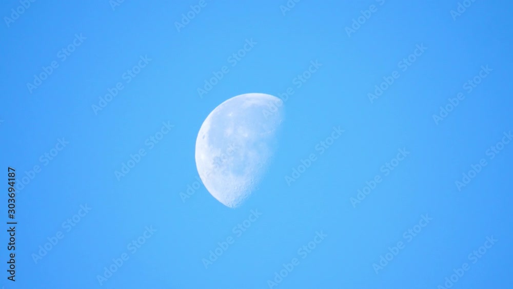 daytime scenic moon against clear blue sky daytime scenic moon against clear blue sky