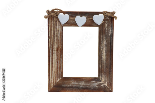 Empty Photo Frame with Hearts