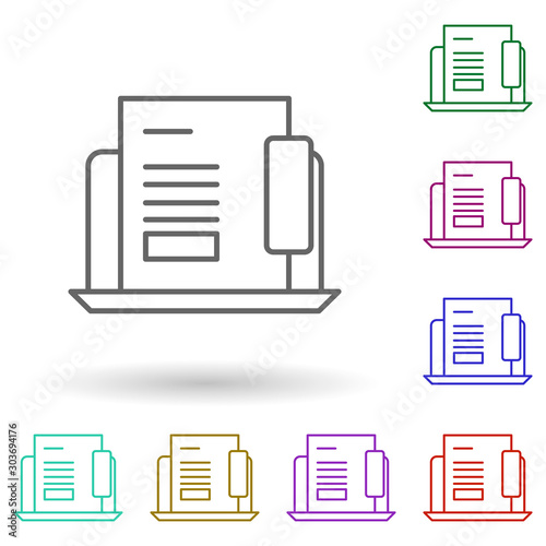 Advertisement, banners, computer multi color icon. Simple thin line, outline vector of growth hacking icons for ui and ux, website or mobile application