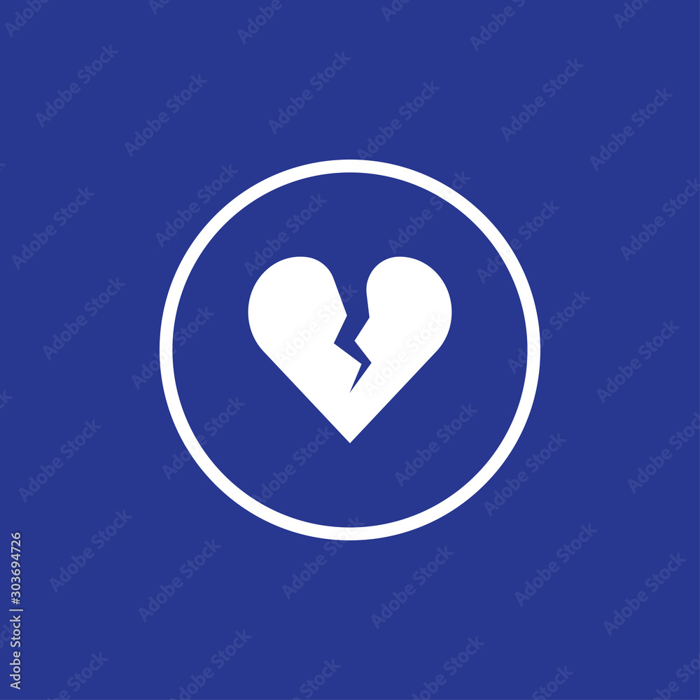 Broken heart icon for web and mobile Broken heart icon for web and mobile