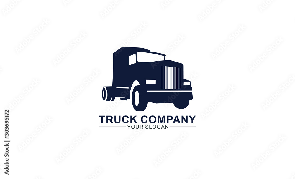 Big abstract truck tractor head, silhouette logo template vector icon , illustration, design header for logistic or transportations Big abstract truck tractor head, silhouette logo template vector icon , illustration, design header for logistic or transportations