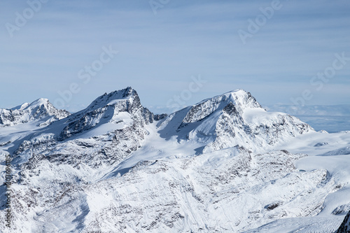 Mountains in winter - panorama from Klein Matterhorn