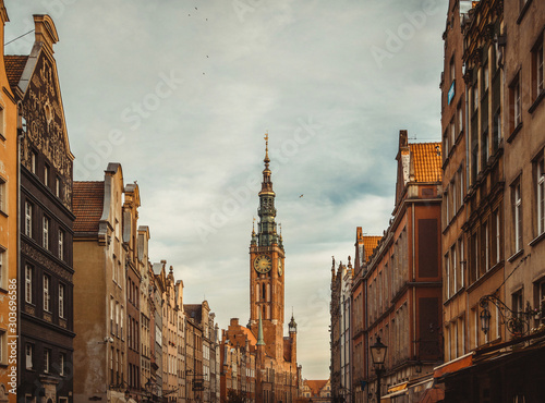 architecture gdansk, old city in europe © vadimborkin