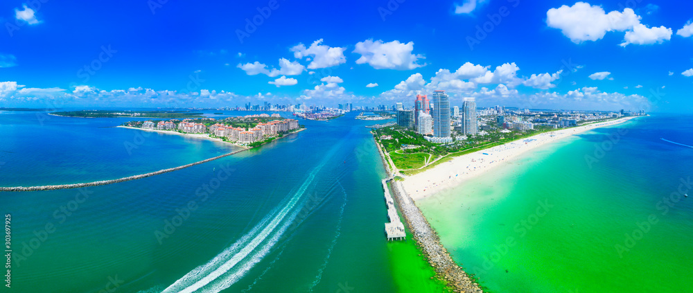 Miami Beach Landscape - obrazy, fototapety, plakaty 