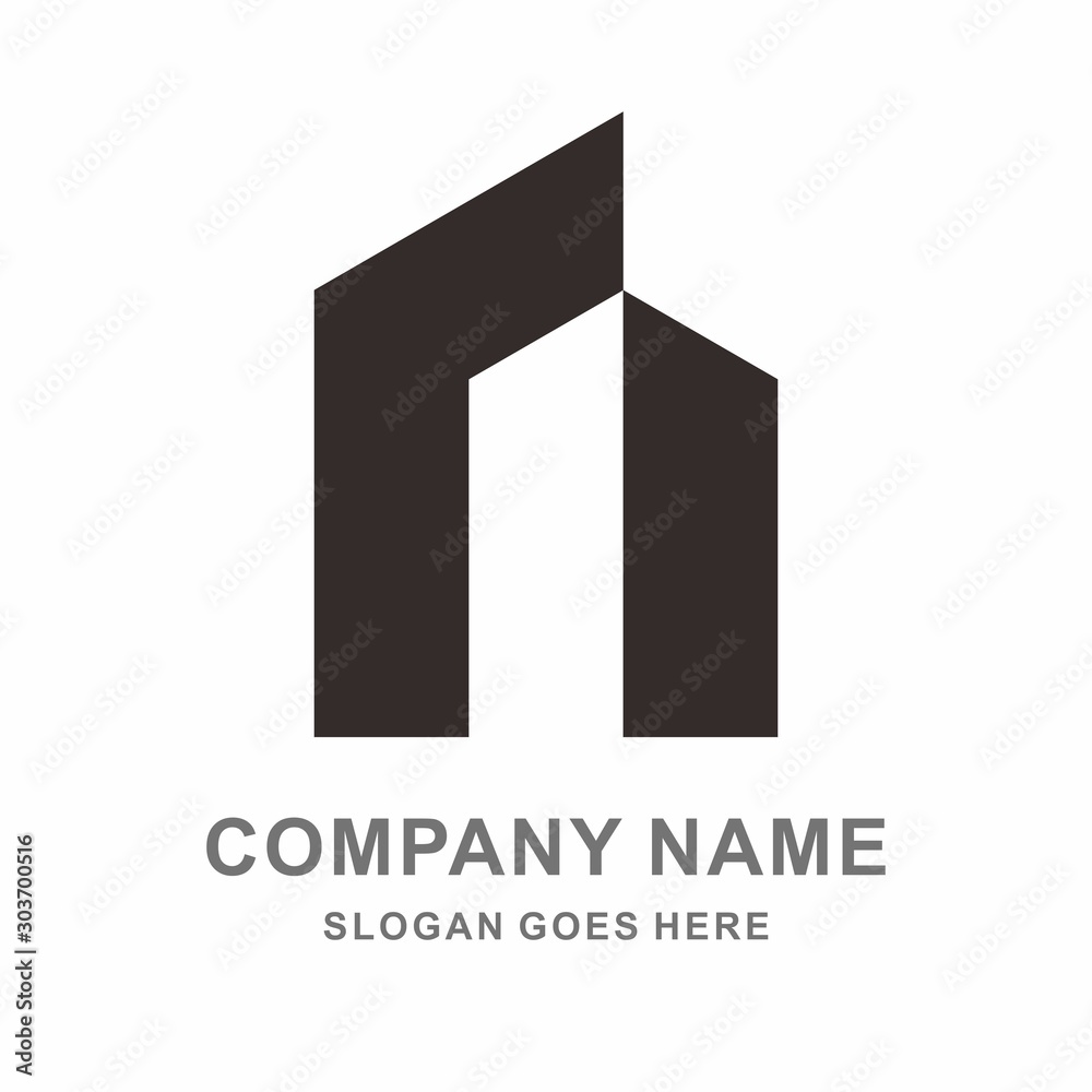 House Building Shape Architecture Business Company Vector Logo Design House Building Shape Architecture Business Company Vector Logo Design