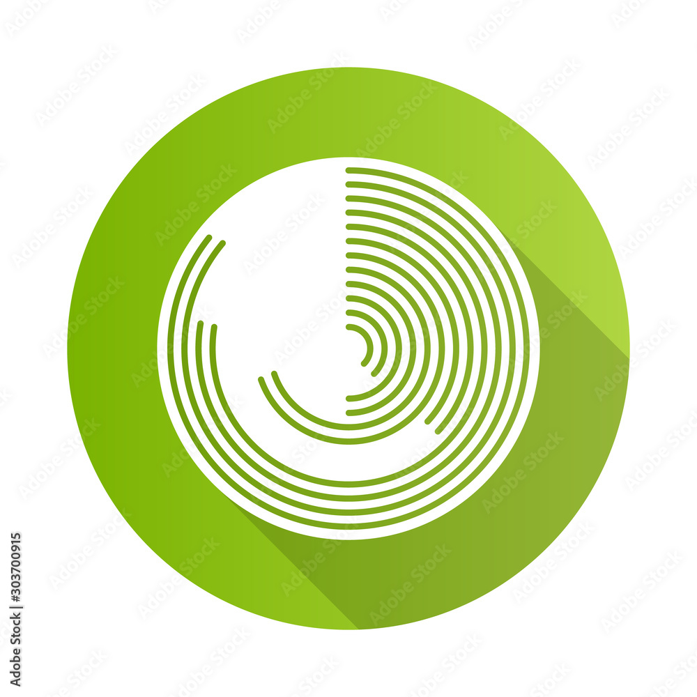 Polar watch green flat design long shadow glyph icon. Information collection chart. Progress graph. Diagram with bars. Business report visualization. Marketing, economy. Vector silhouette illustration Polar watch green flat design long shadow glyph icon. Information collection chart. Progress graph. Diagram with bars. Business report visualization. Marketing, economy. Vector silhouette illustration