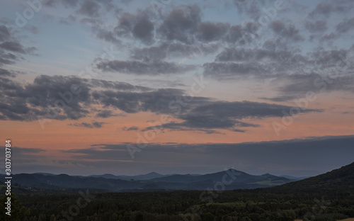 view from the high hill in the czech republic photo