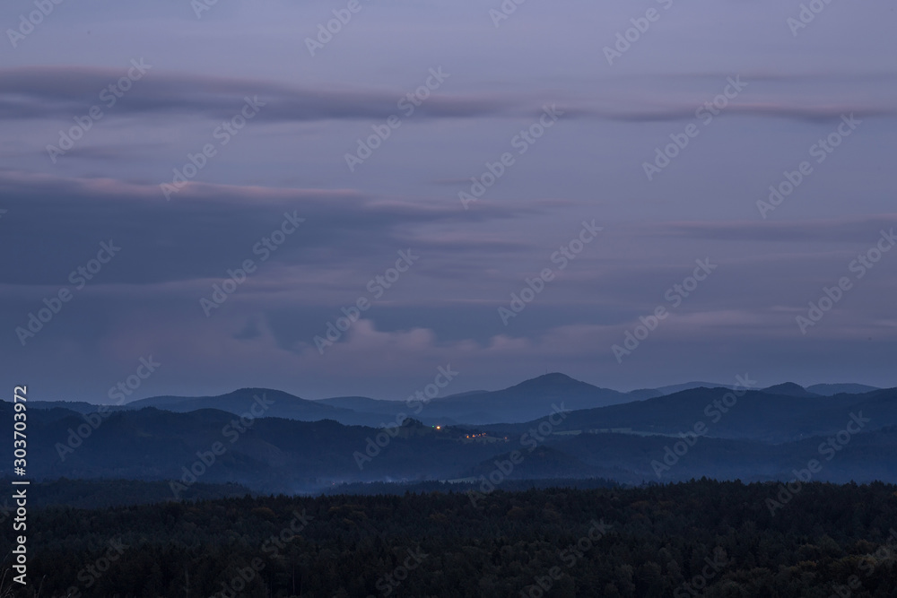 the hills of the Czechs before dawn