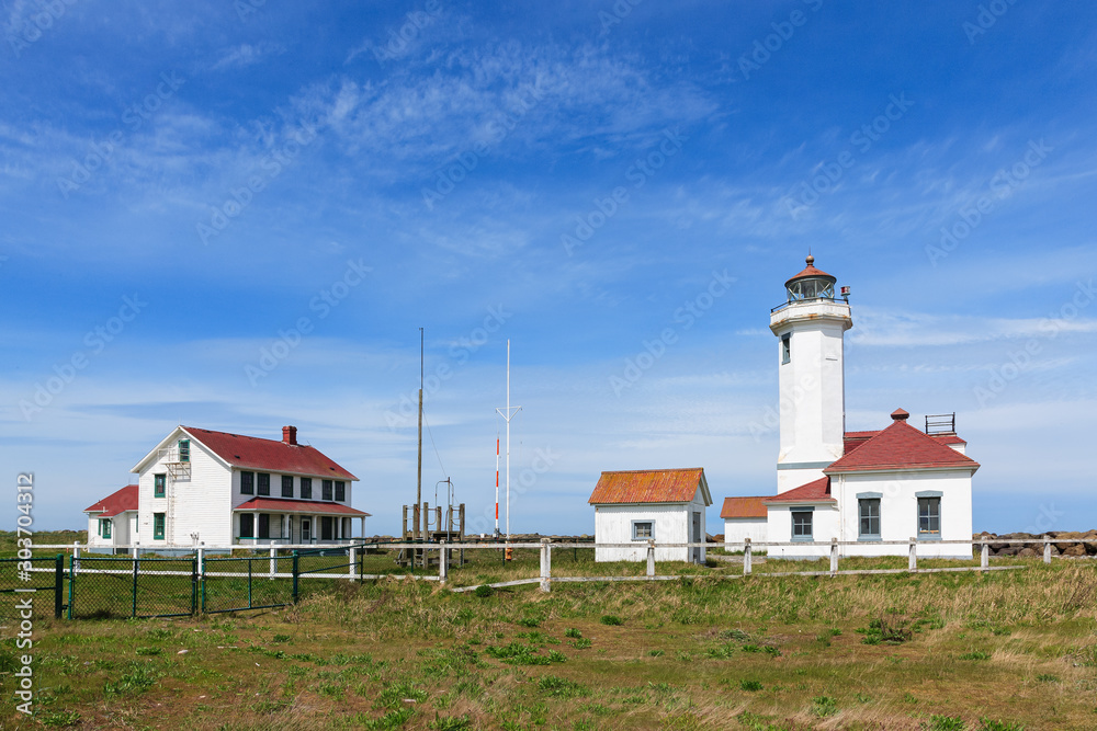 Point Wilson Lighthouse at Fort Worden State Park, Washington State.